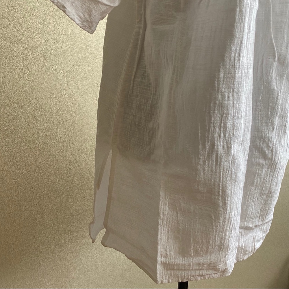 JCrew White Cotton Beach Tunic Sz S - Picture 4 of 6
